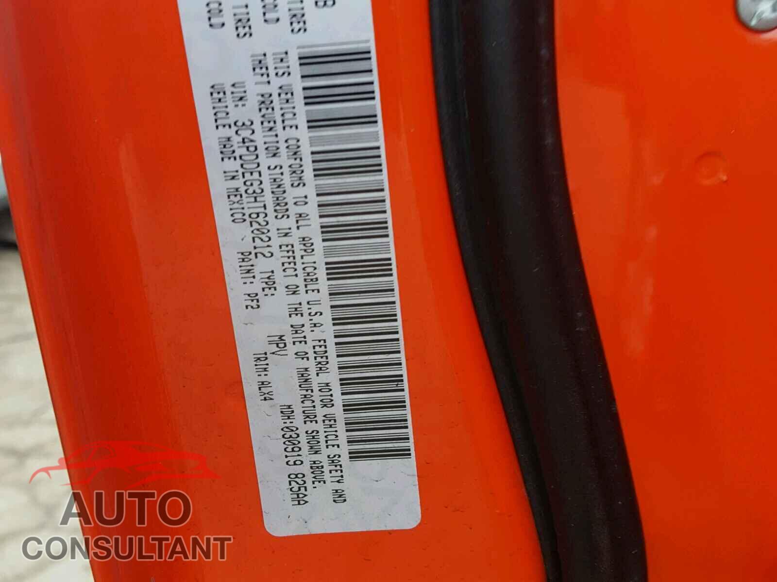 DODGE JOURNEY 2017 - 3C4PDDEG3HT620212