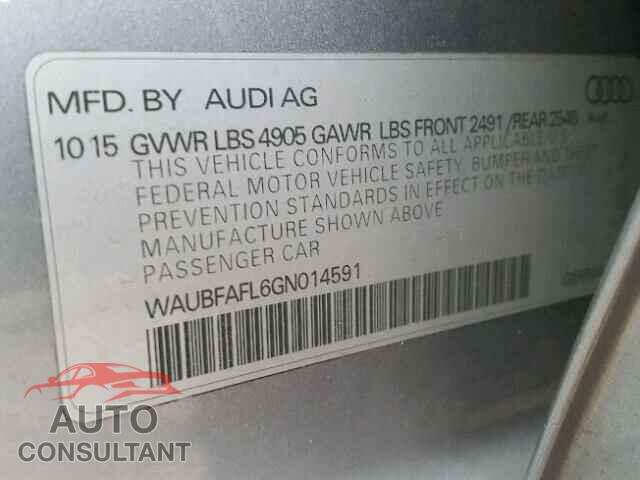 AUDI A4 2016 - WAUBFAFL6GN014591