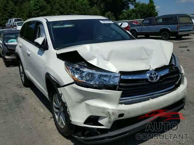 TOYOTA HIGHLANDER 2015 - 5TDZARFH6FS015792