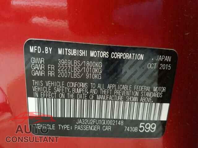 MITSUBISHI LANCER 2016 - JA32U2FU1GU002148