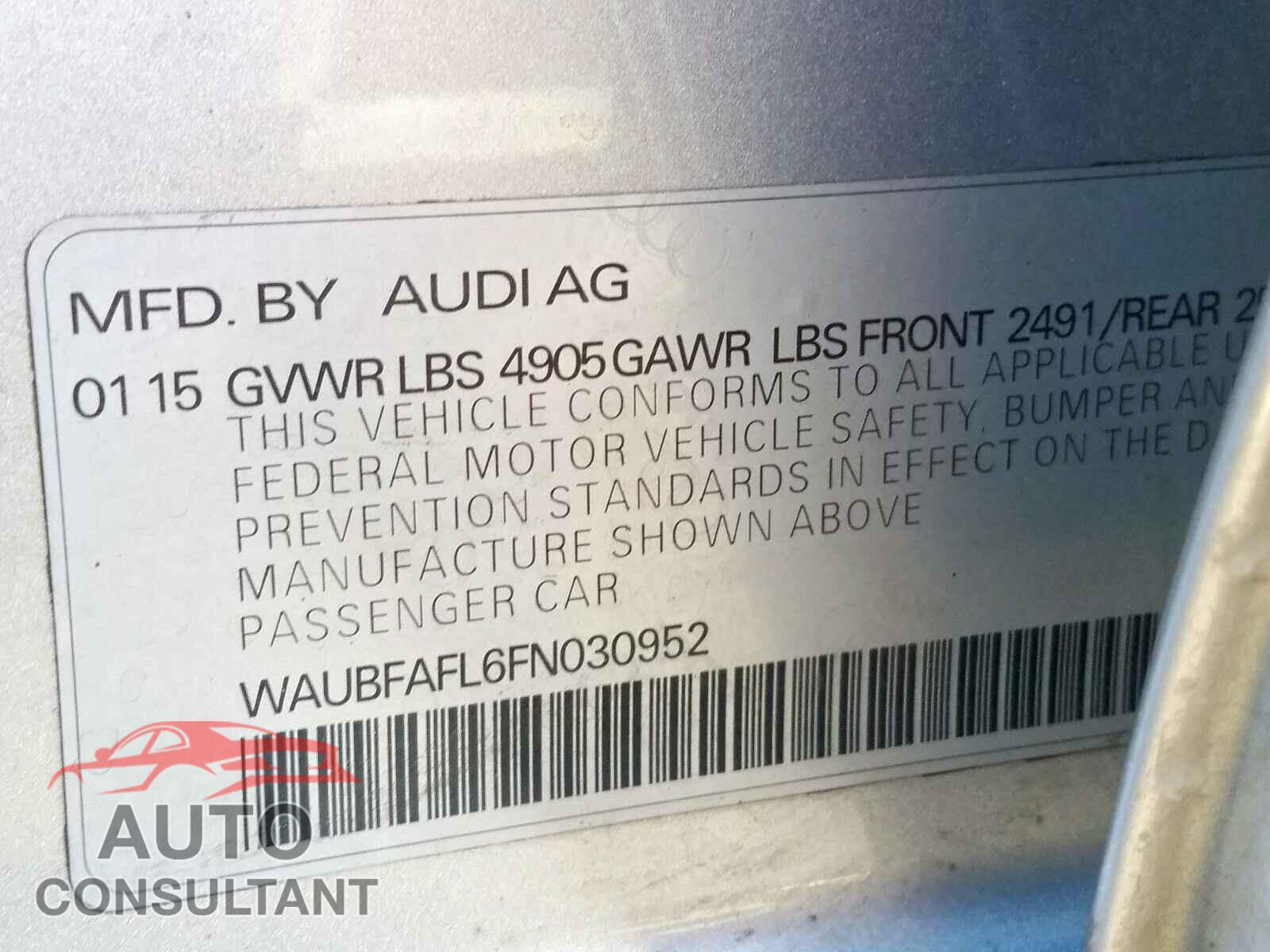 AUDI A4 2015 - 55SWF4JB8JU273673