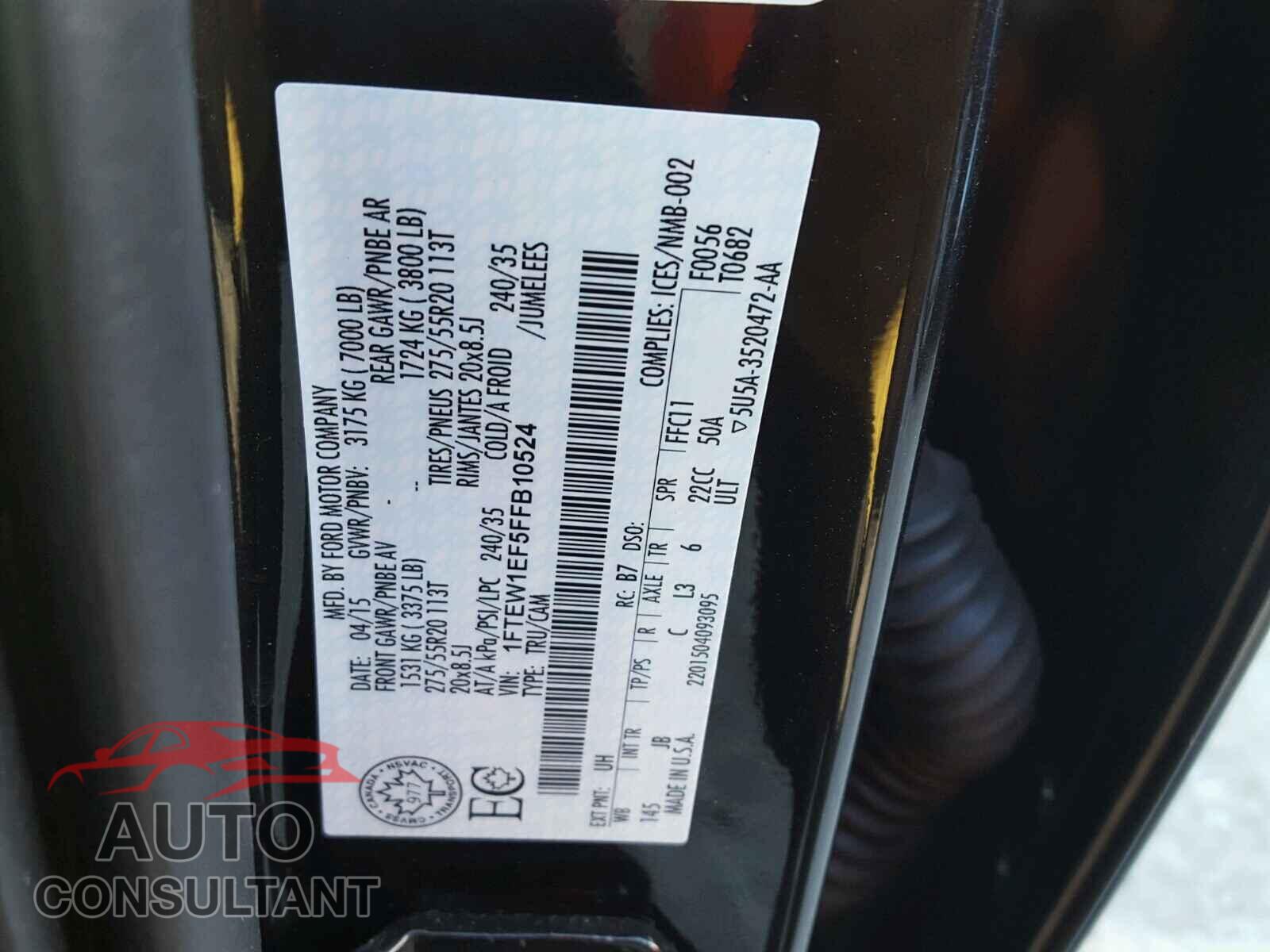 FORD F150 2015 - 1FTEW1EF5FFB10524