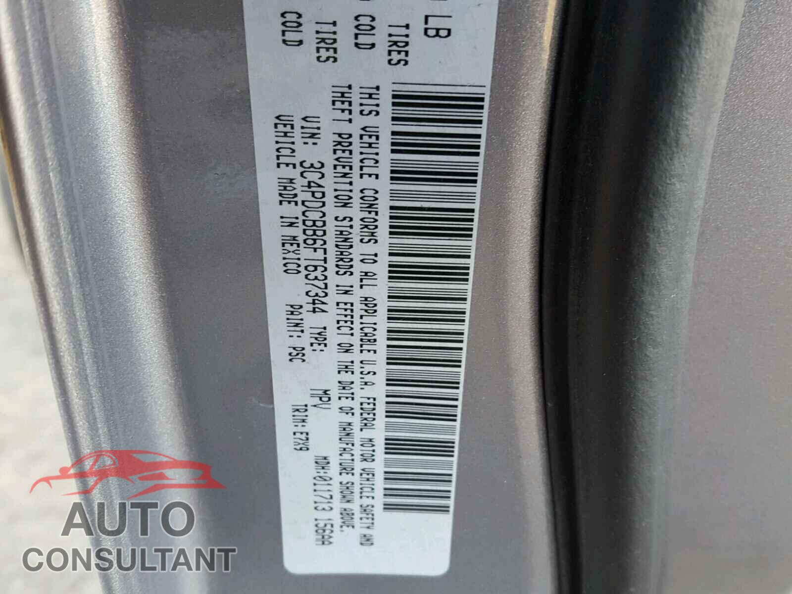 DODGE JOURNEY 2015 - 3C4PDCBB6FT637344