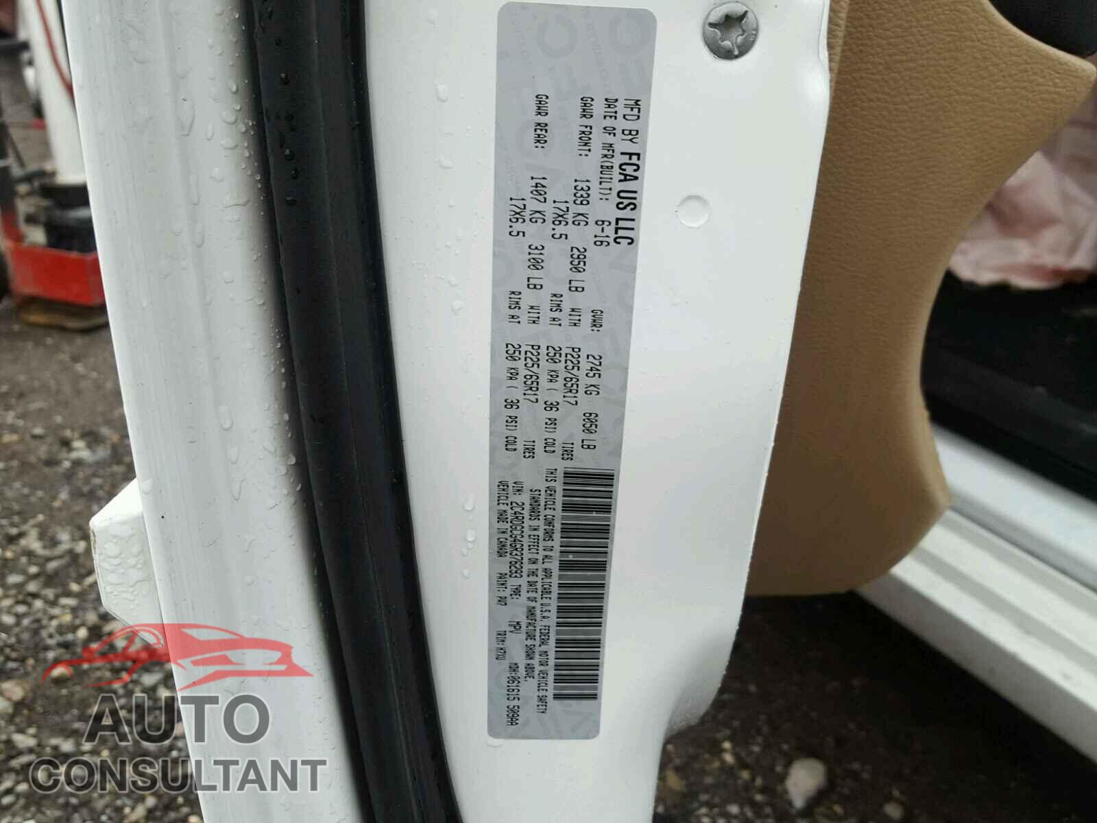 DODGE CARAVAN 2016 - 2C4RDGCG4GR376293