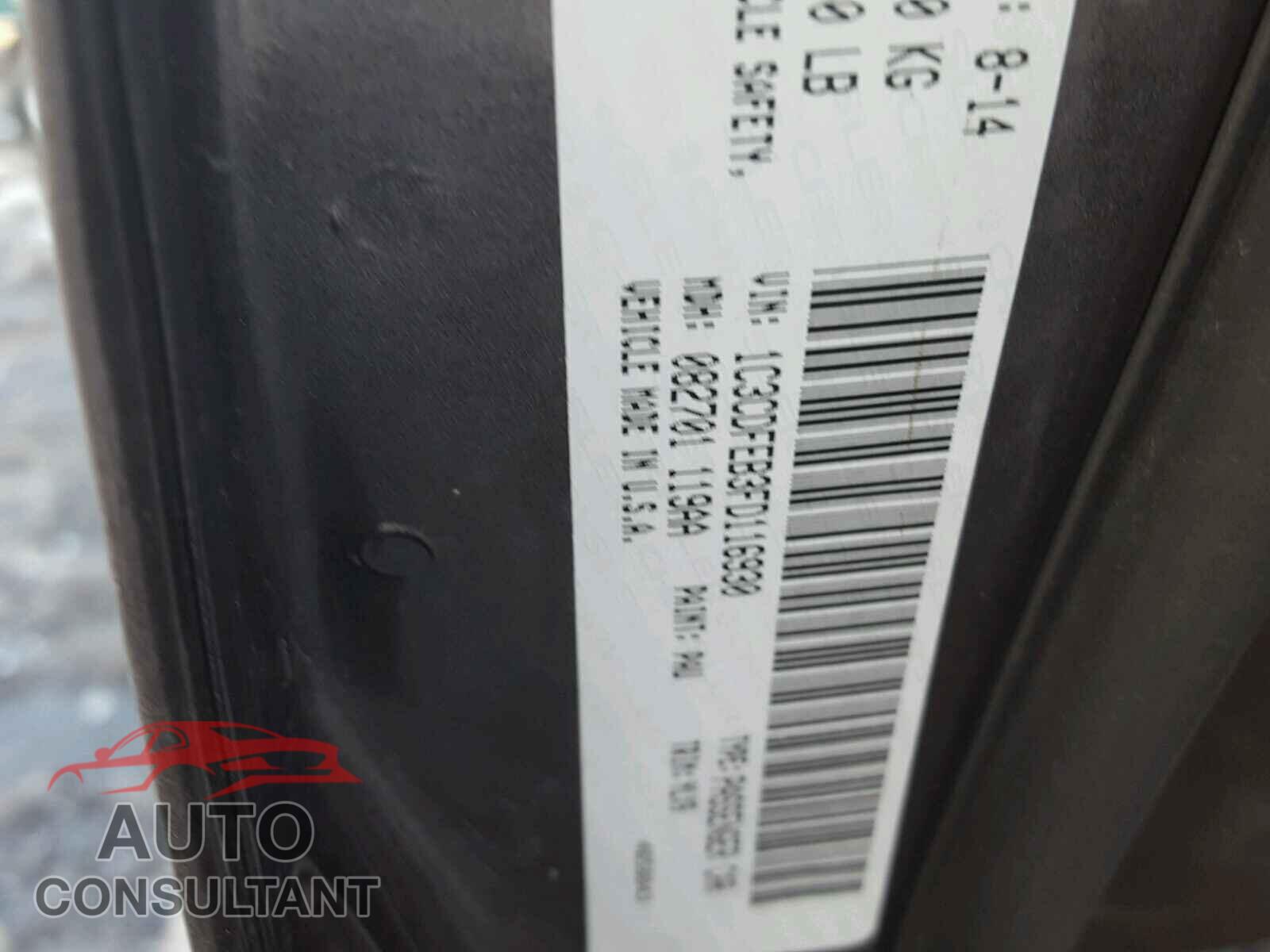 DODGE DART 2015 - 1C3CDFEB3FD116930