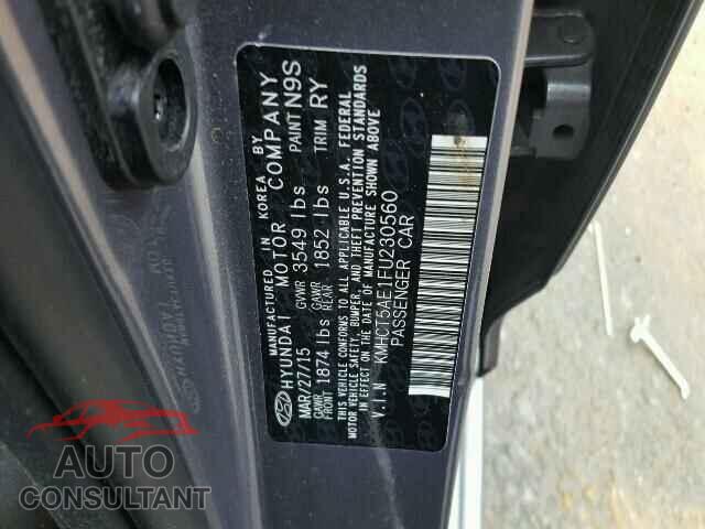HYUNDAI ACCENT 2015 - KMHCT5AE1FU230560