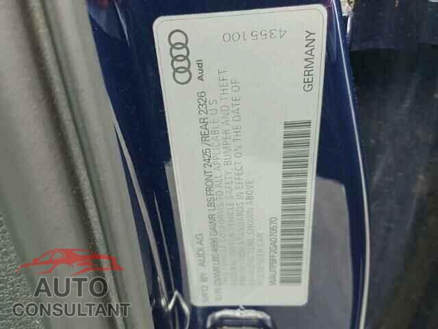 AUDI A3 2016 - WAUTPBFF2GA070570