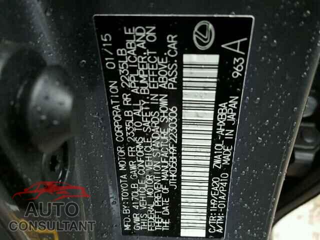 LEXUS CT 200 2015 - JTHKD5BH9F2230306