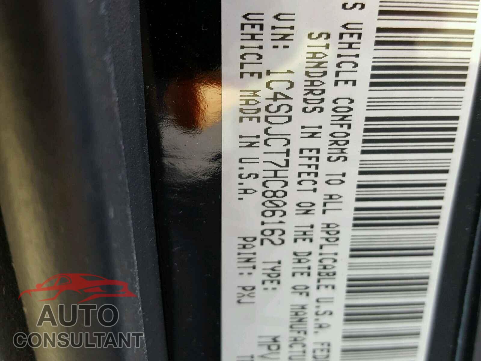 DODGE DURANGO 2017 - 1C4SDJCT7HC806162