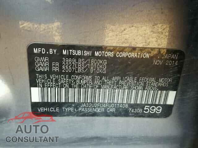 MITSUBISHI LANCER 2015 - JA32U2FU4FU011408