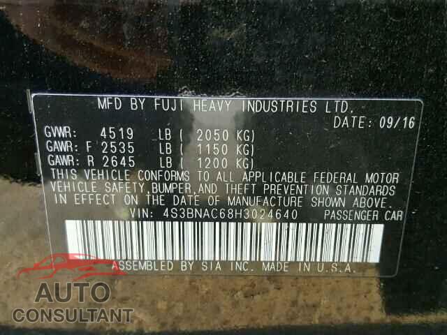 SUBARU LEGACY 2017 - 4S3BNAC68H3024640