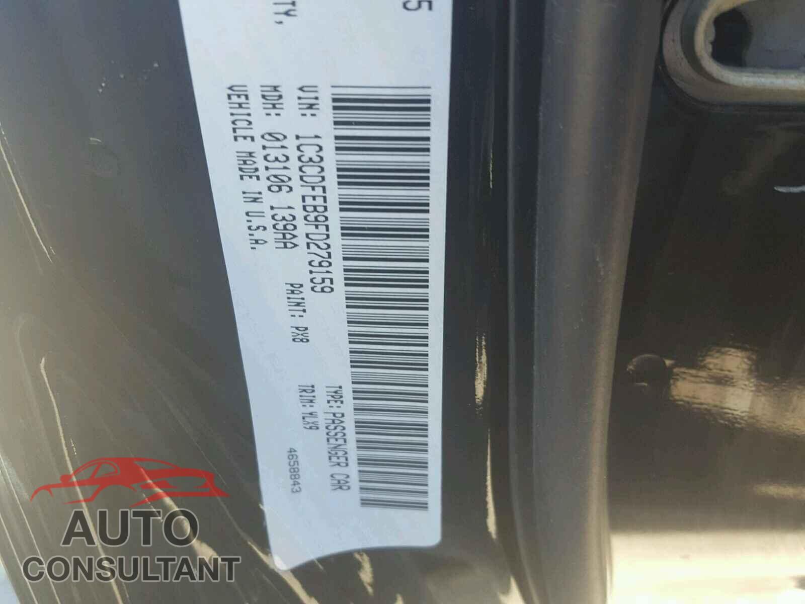 DODGE DART 2015 - 1C3CDFEB9FD279159