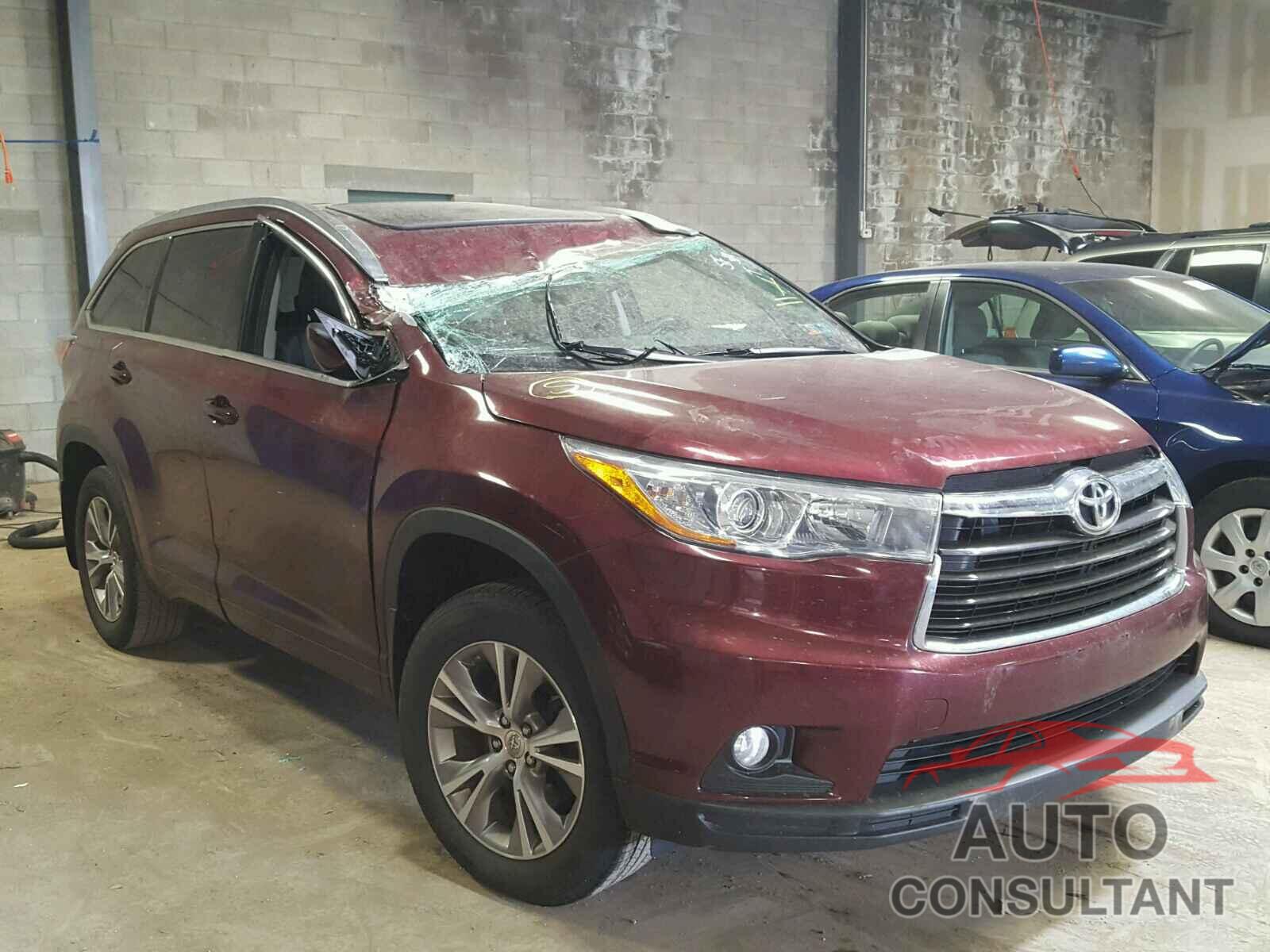 TOYOTA HIGHLANDER 2015 - 5TDJKRFH2FS168762