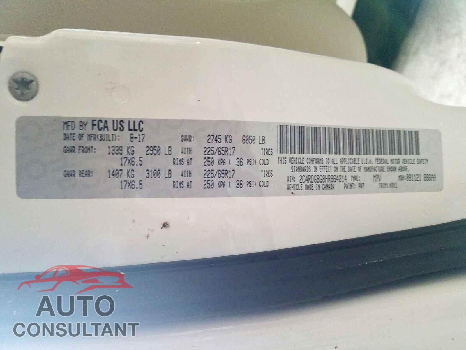DODGE CARAVAN 2017 - 4S3BNAS64H3051884