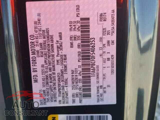 FORD MUSTANG 2015 - 1FA6P8CF0F5406253