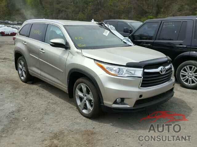 TOYOTA HIGHLANDER 2015 - 5TDDKRFH6FS203672