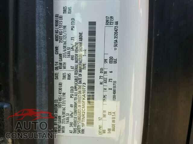 FORD TRANSIT CO 2015 - 1FTNR2CM0FKA10773