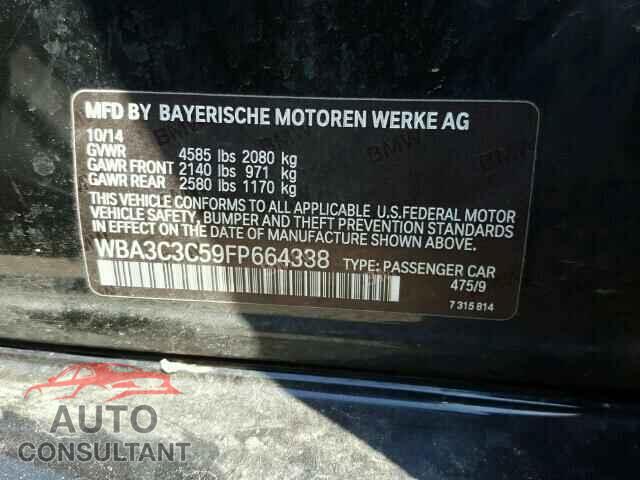 BMW 3 SERIES 2015 - WBA3C3C59FP664338