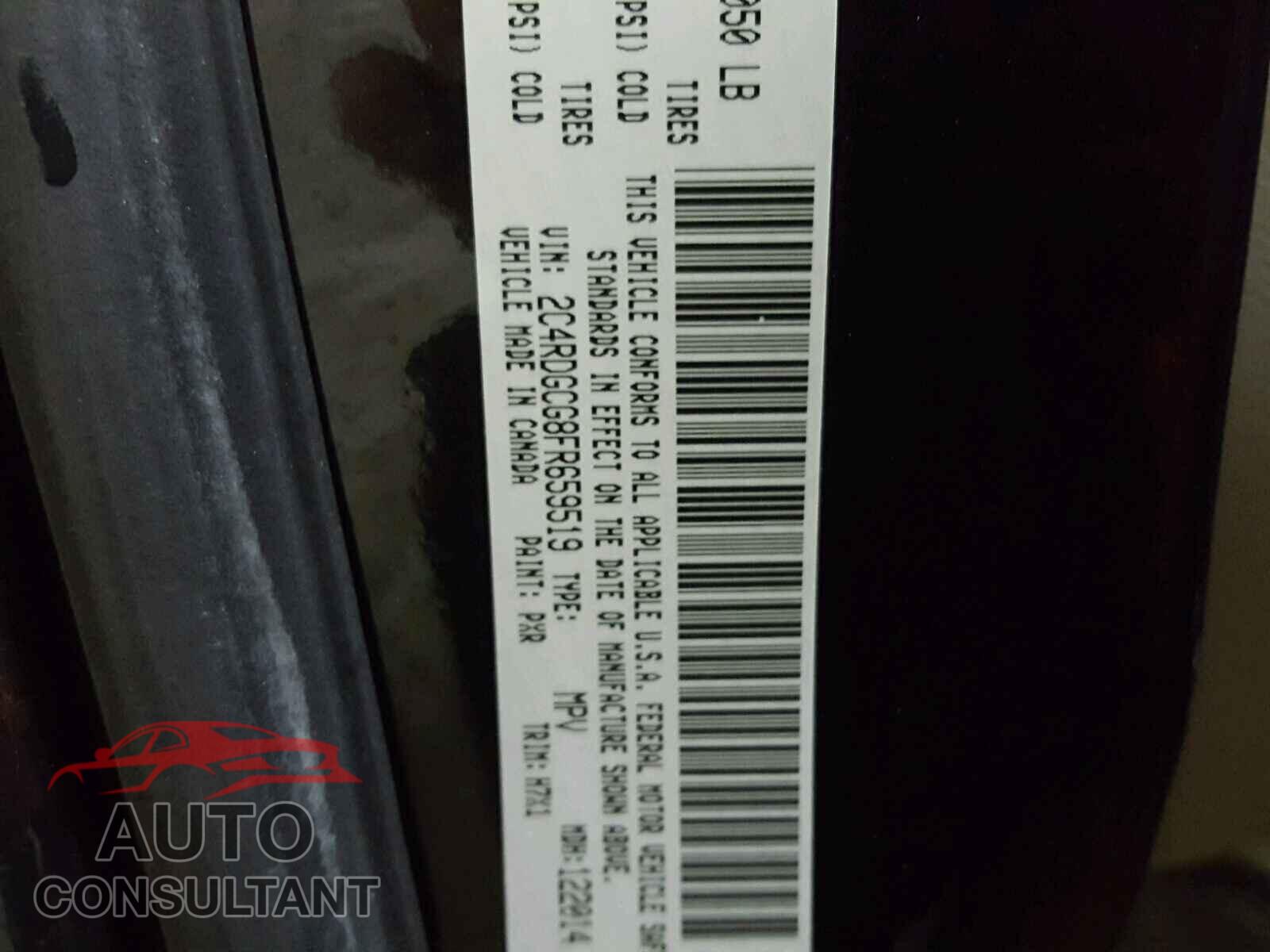 DODGE CARAVAN 2015 - 2C4RDGCG8FR659519