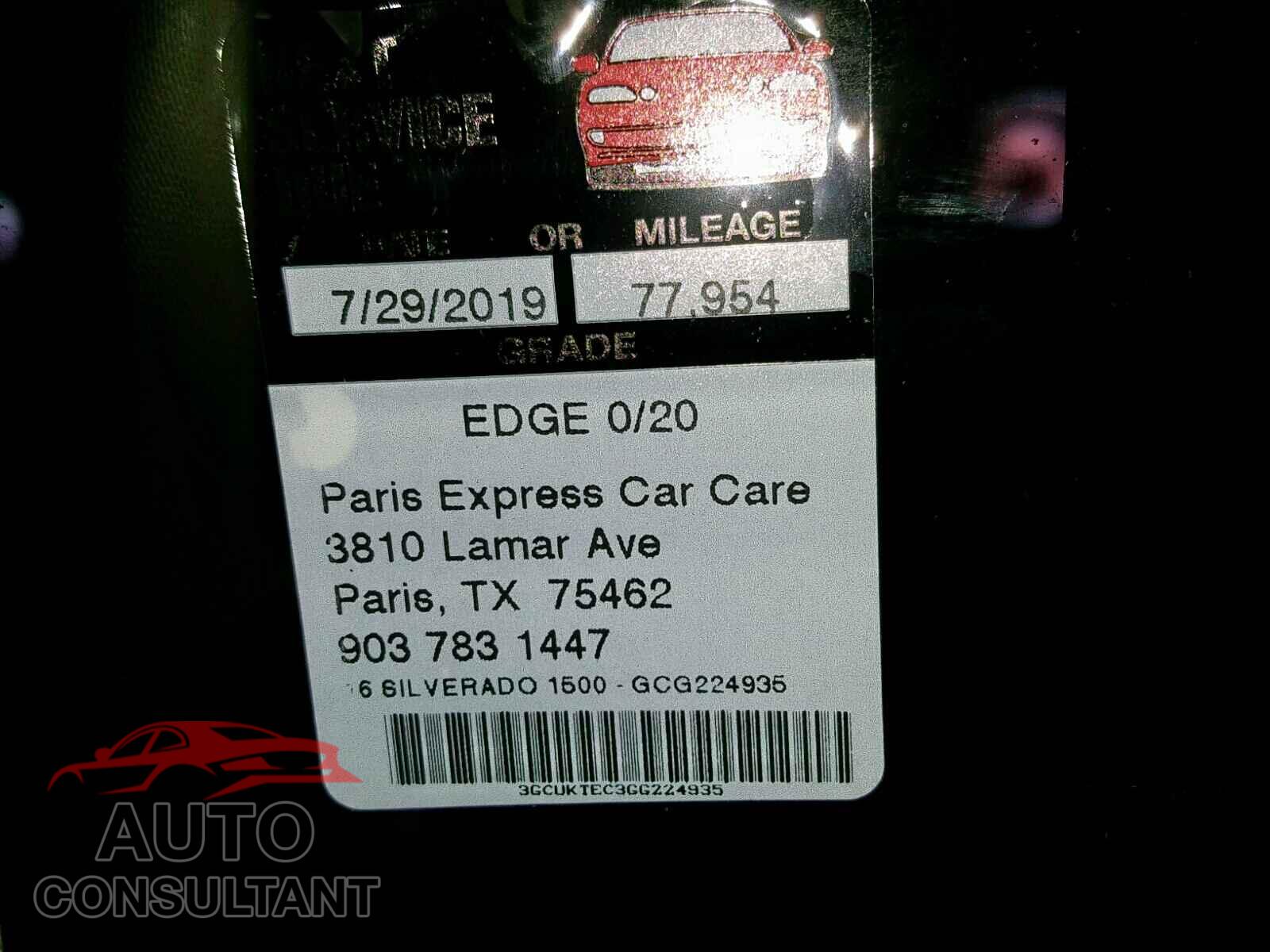 CHEVROLET SILVERADO 2016 - 1N4BL4BW1KC201423