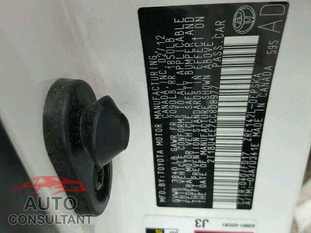 TOYOTA COROLLA 2012 - 2T1BU4EE7CC808977