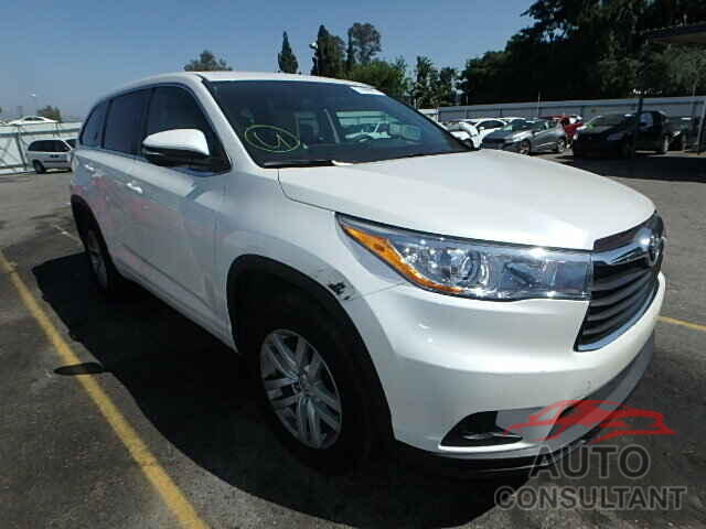 TOYOTA HIGHLANDER 2015 - 5TDZARFH6FS009832