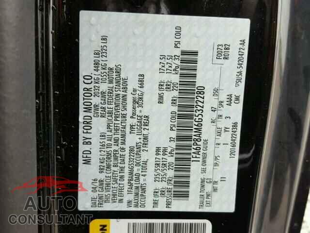 FORD MUSTANG 2016 - 1FA6P8AM6G5322280
