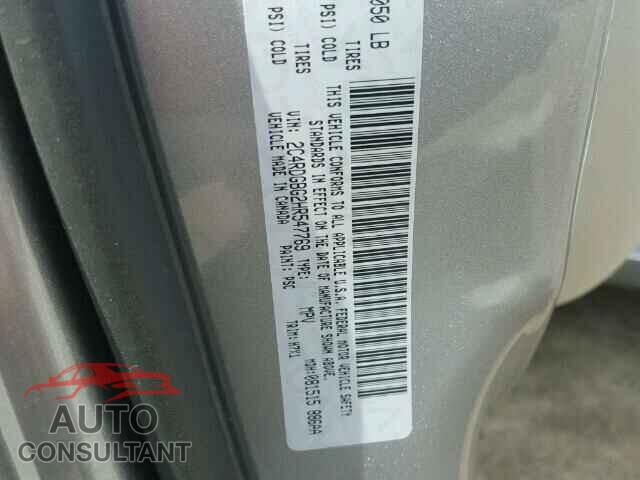 DODGE CARAVAN 2017 - 2C4RDGBG2HR547769