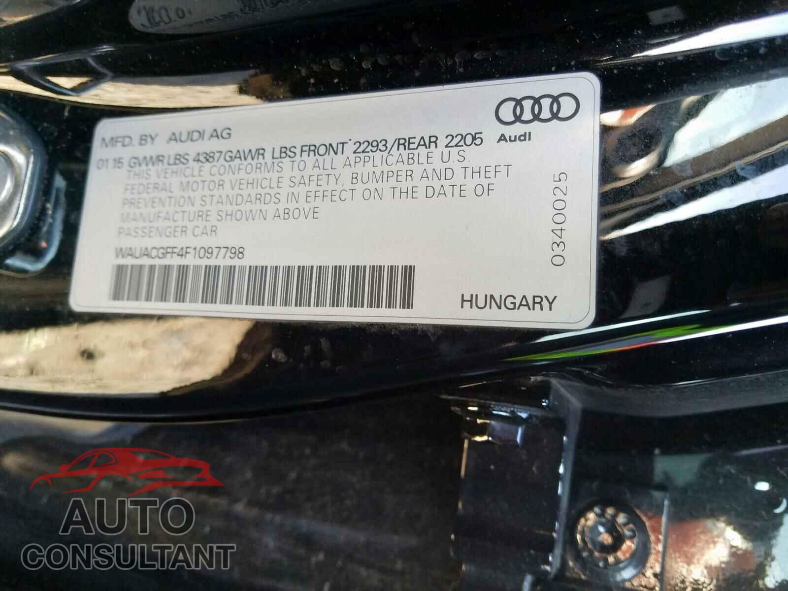 AUDI A3 2015 - WAUACGFF4F1097798