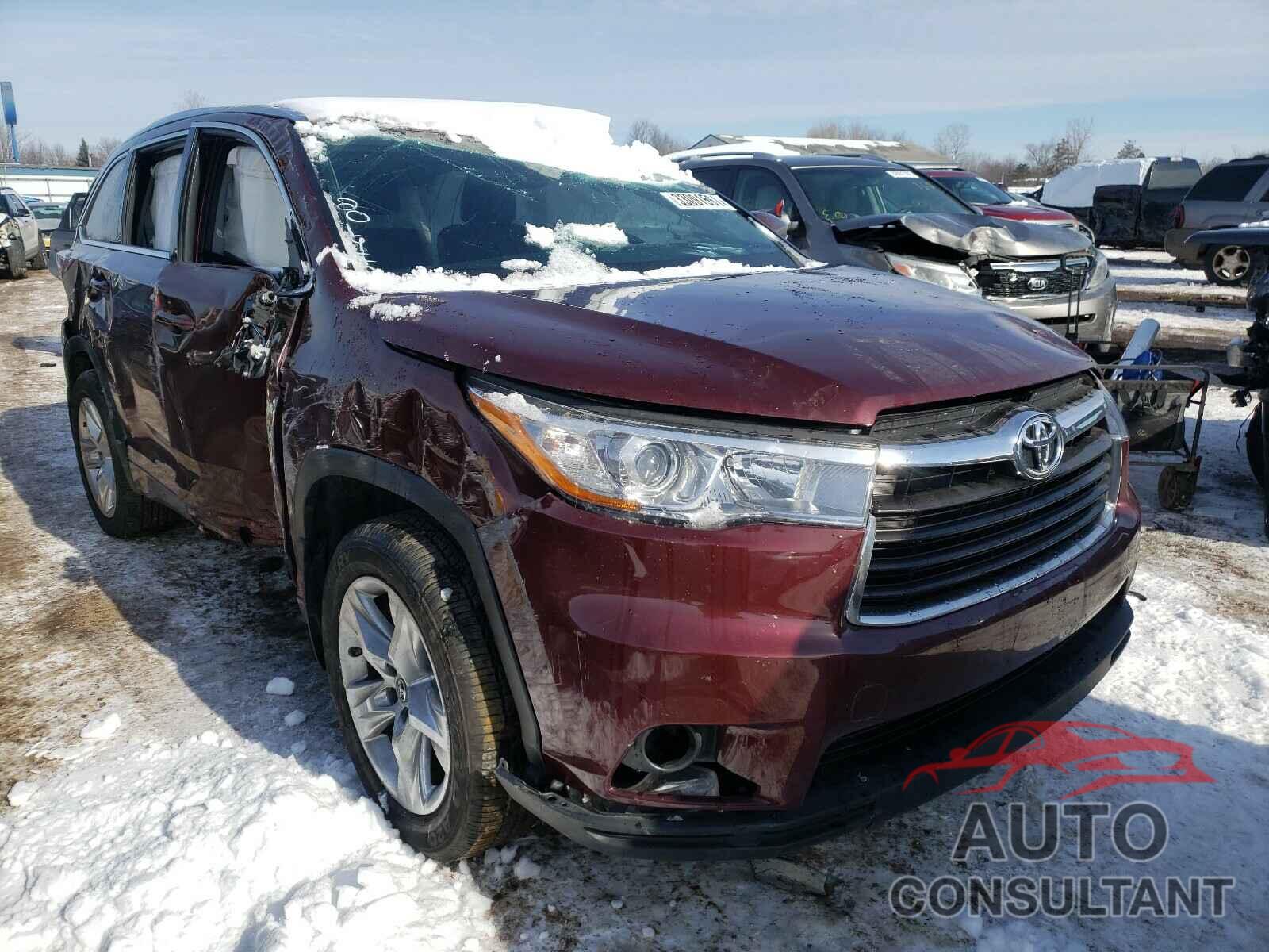 TOYOTA HIGHLANDER 2016 - 5TDDKRFH1GS313949