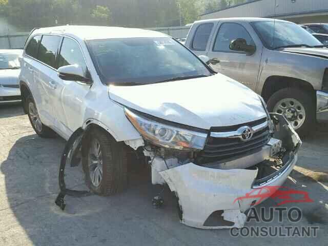 TOYOTA HIGHLANDER 2016 - 5TDBKRFH4GS269937