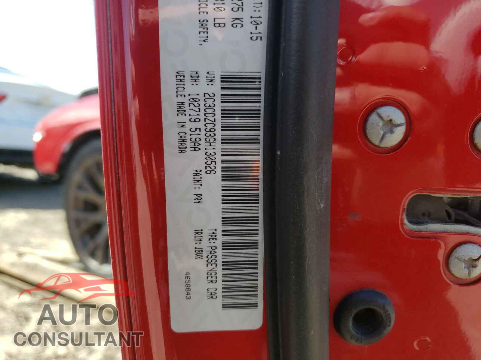 DODGE CHALLENGER 2016 - 2C3CDZC93GH130526