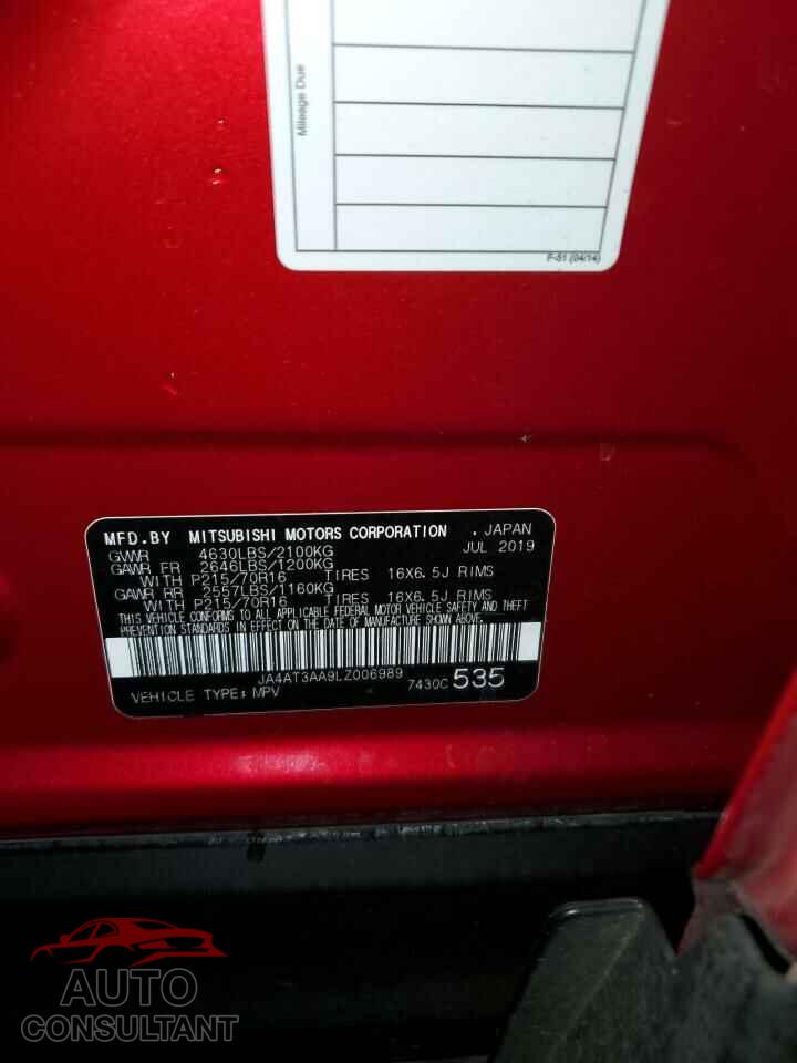 MITSUBISHI ECLIPSE 2020 - JA4AT3AA9LZ006989