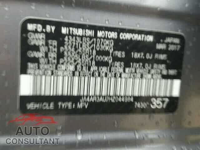 MITSUBISHI OUTLANDER 2017 - JA4AR3AU2HZ044984