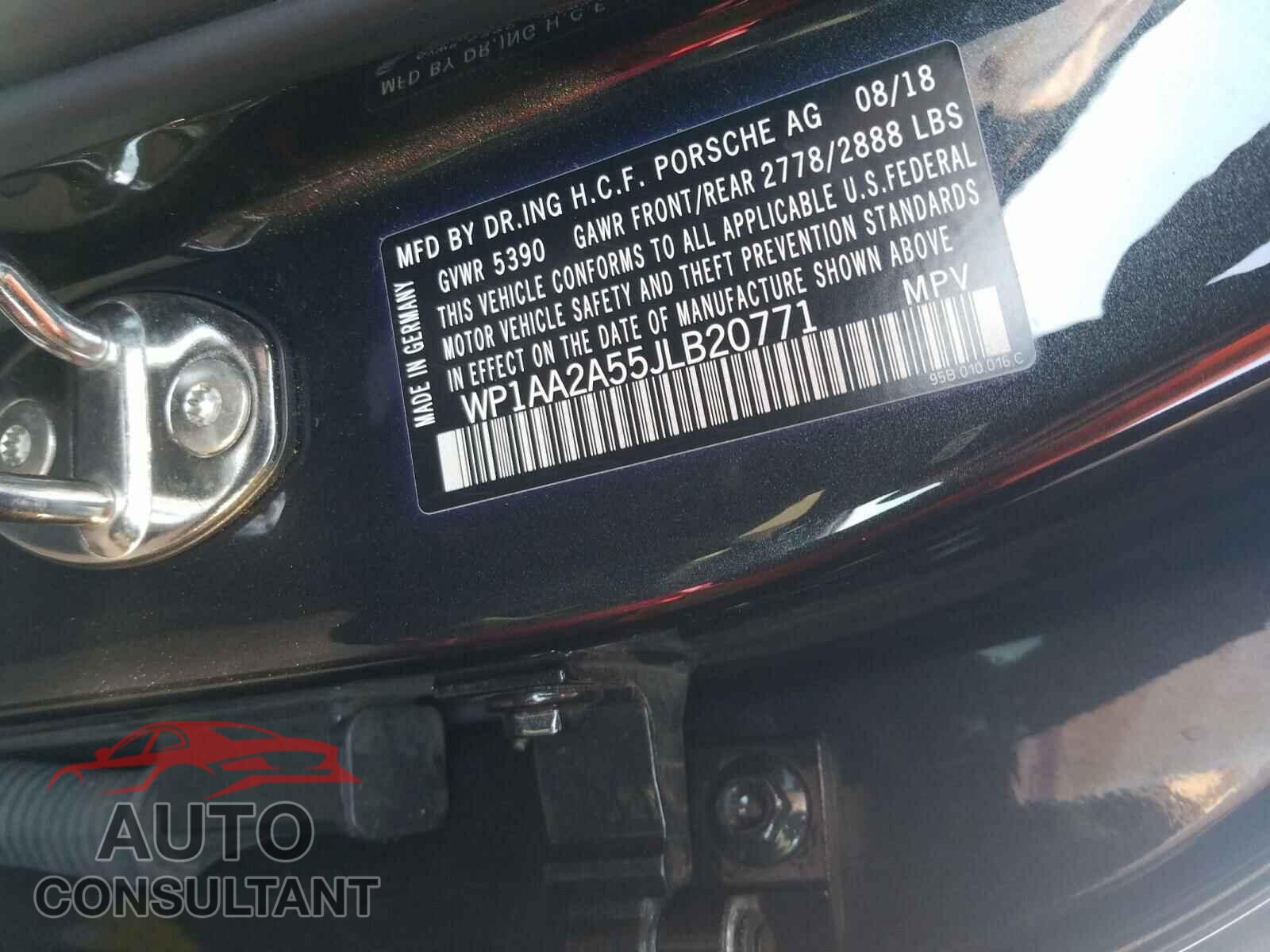 PORSCHE MACAN 2018 - WP1AA2A55JLB20771