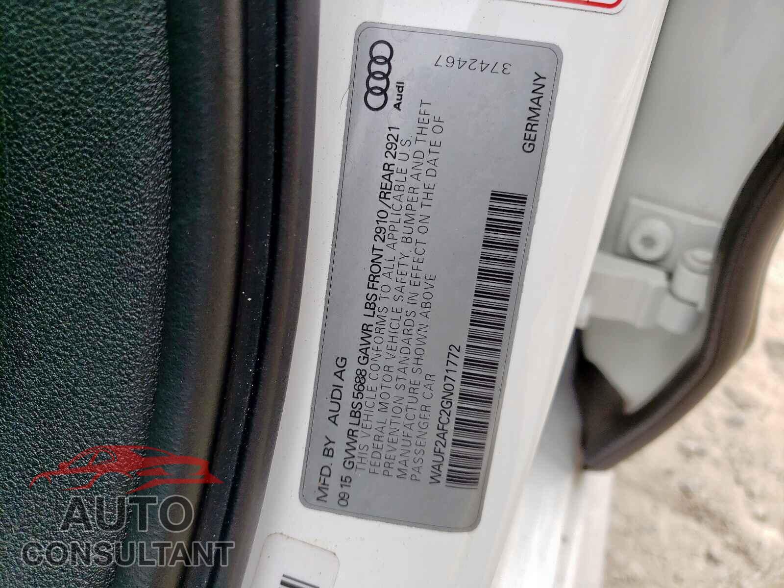 AUDI S6/RS6 2016 - WAUF2AFC2GN071772