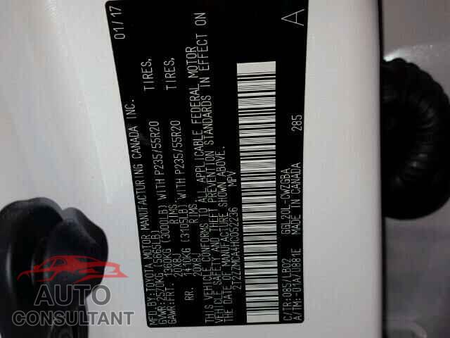 LEXUS RX 350 2017 - 2T2ZZMCA4HC052236