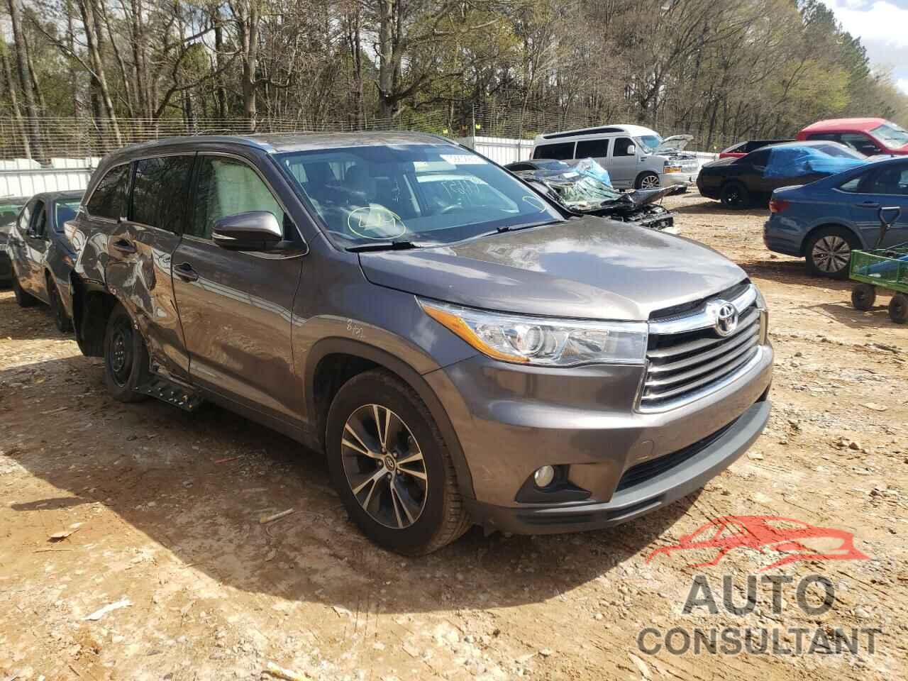 TOYOTA HIGHLANDER 2016 - 5TDKKRFH5GS164596
