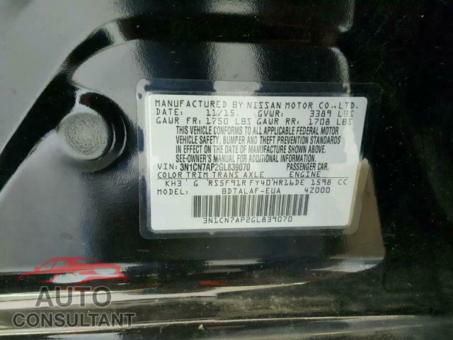 NISSAN VERSA 2016 - 1V2TR2CA4MC577314