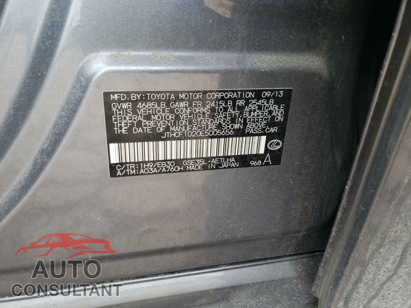 LEXUS IS 2014 - JTHCF1D20E5005656