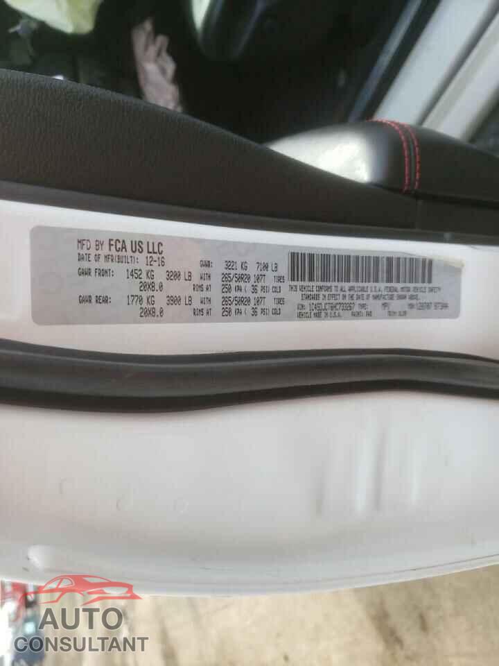 DODGE DURANGO 2017 - 1C4SDJCT6HC733267