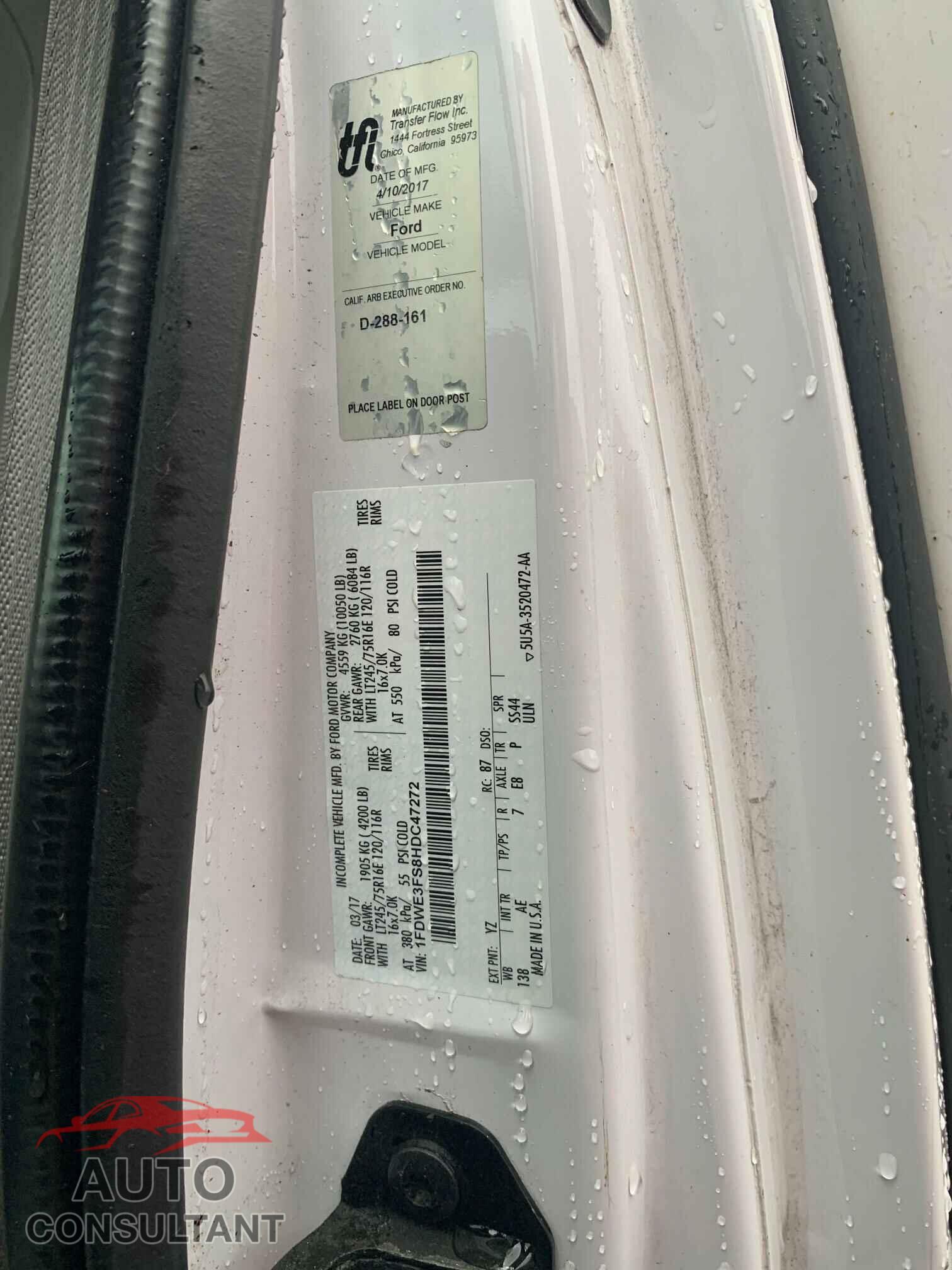 FORD ECONOLINE 2017 - 1FDWE3FS8HDC47272