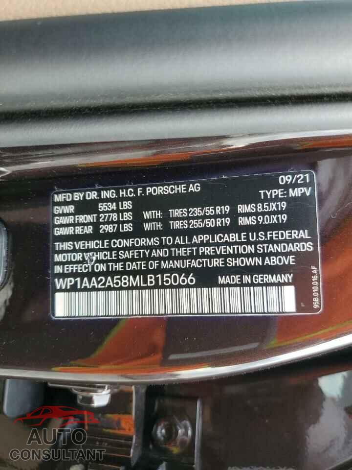 PORSCHE MACAN 2021 - WP1AA2A58MLB15066