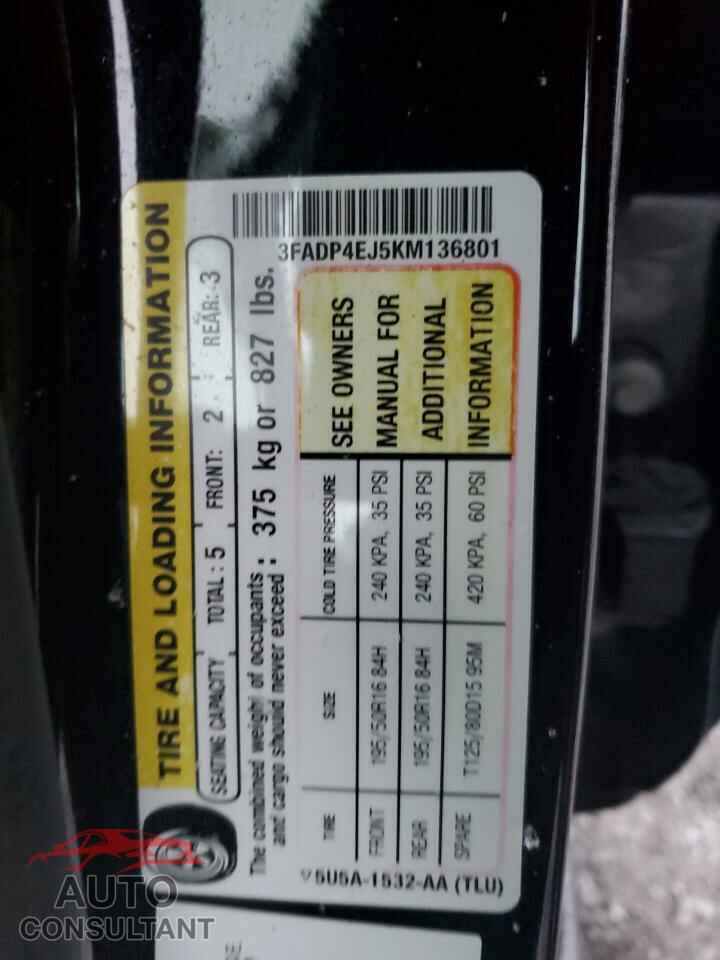 FORD FIESTA 2019 - 3FADP4EJ5KM136801