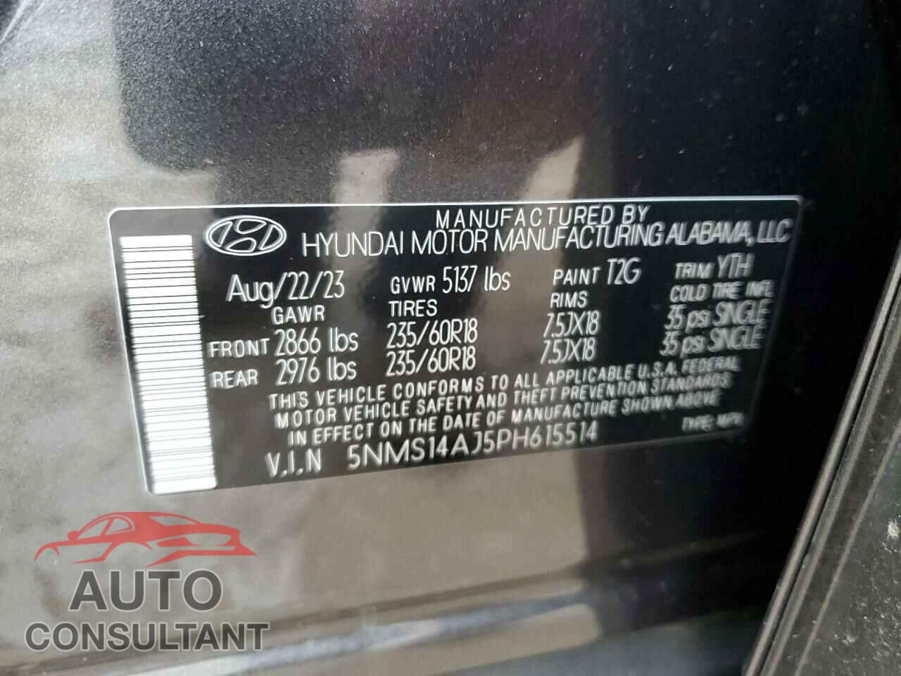 HYUNDAI SANTA FE 2023 - 5NMS14AJ5PH615514