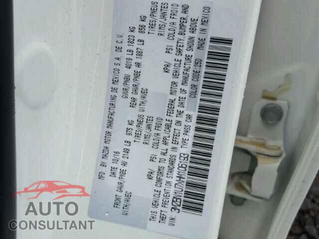 MAZDA 3 2017 - 3MZBN1U7XHM106193