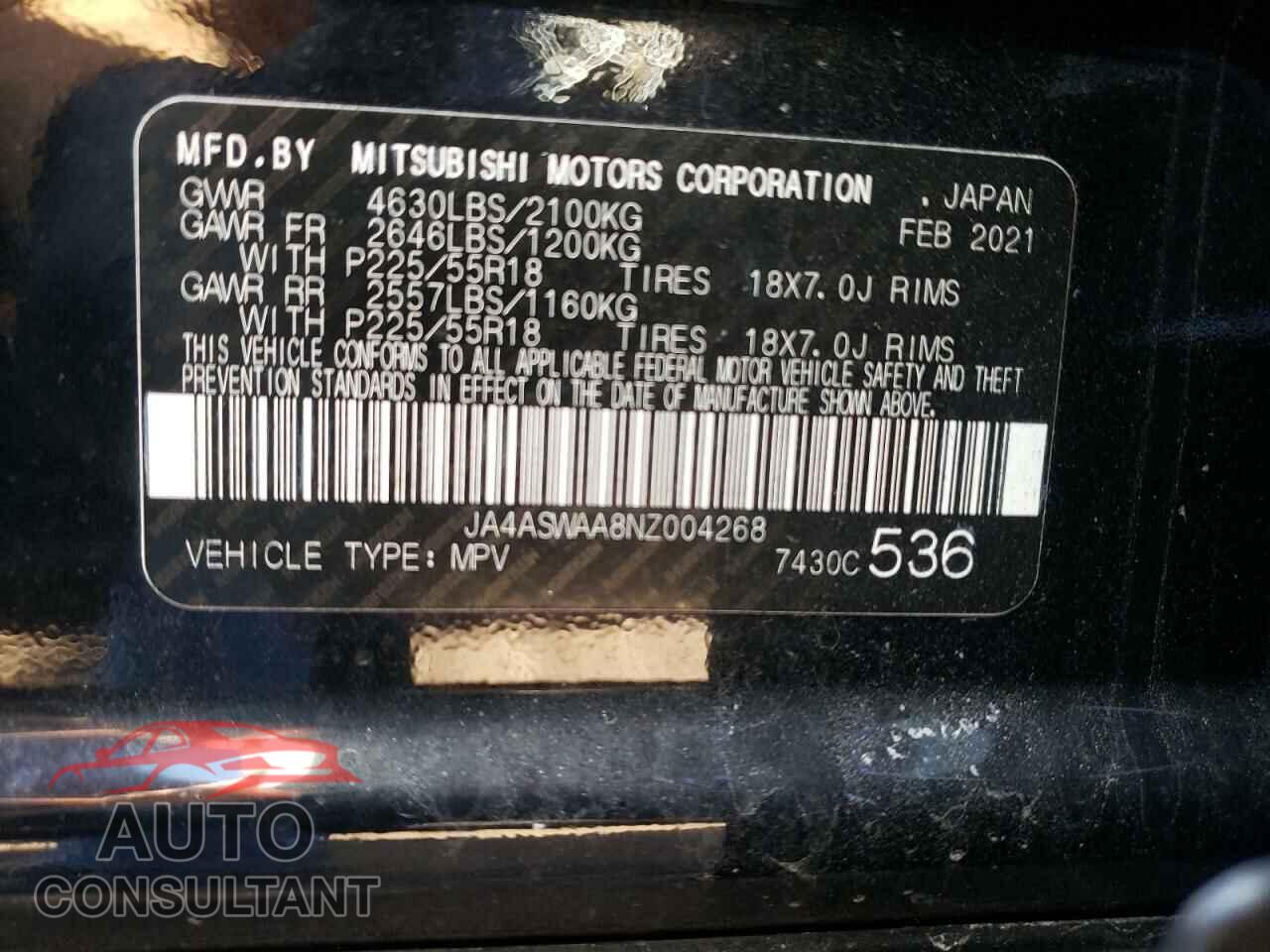 MITSUBISHI ECLIPSE 2022 - JA4ASWAA8NZ004268