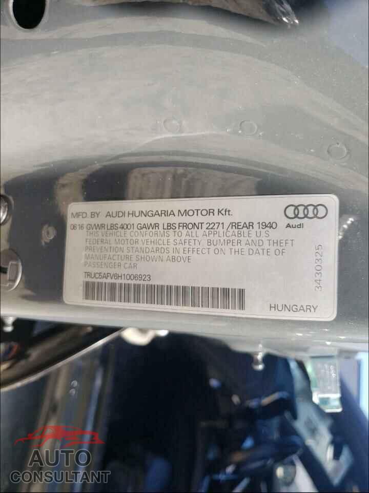 AUDI TT 2017 - TRUC5AFV6H1006923