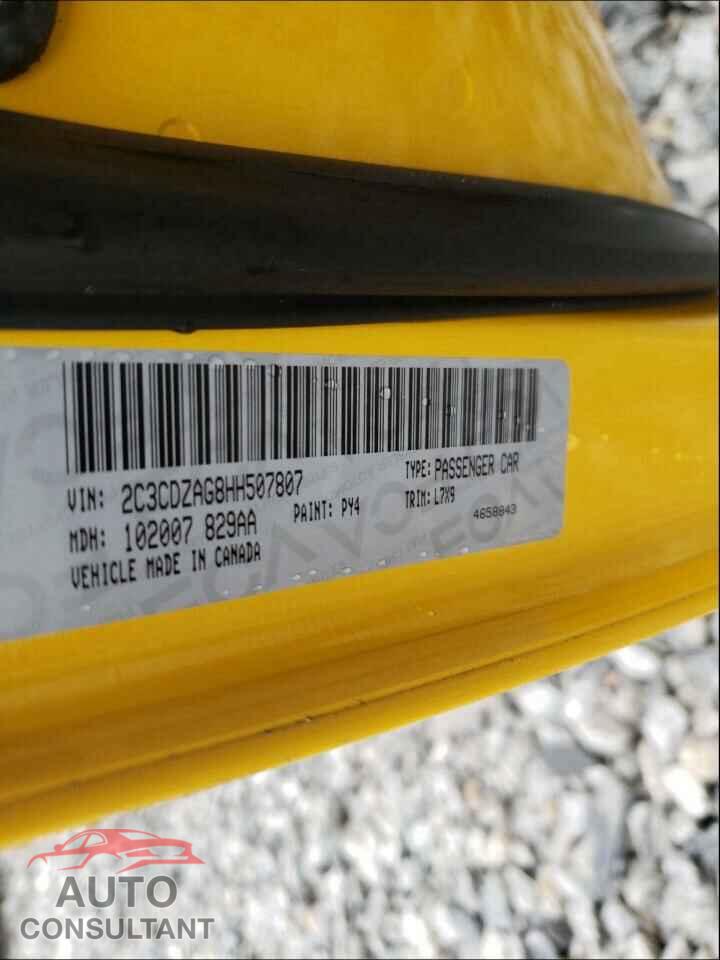 DODGE CHALLENGER 2017 - 2C3CDZAG8HH507807