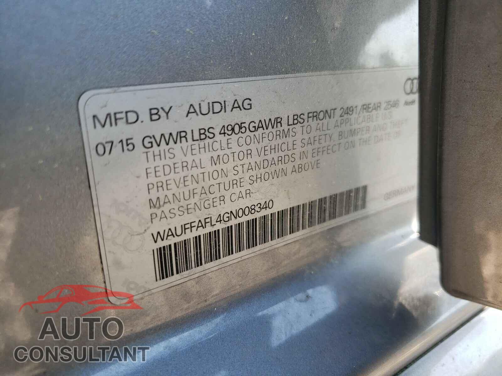AUDI A4 2016 - WAUFFAFL4GN008340